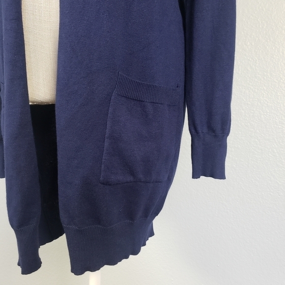 GRACE KARIN Duster Cardigan Sz S Navy Blue Soft Stretchy Normcore - Picture 4 of 7